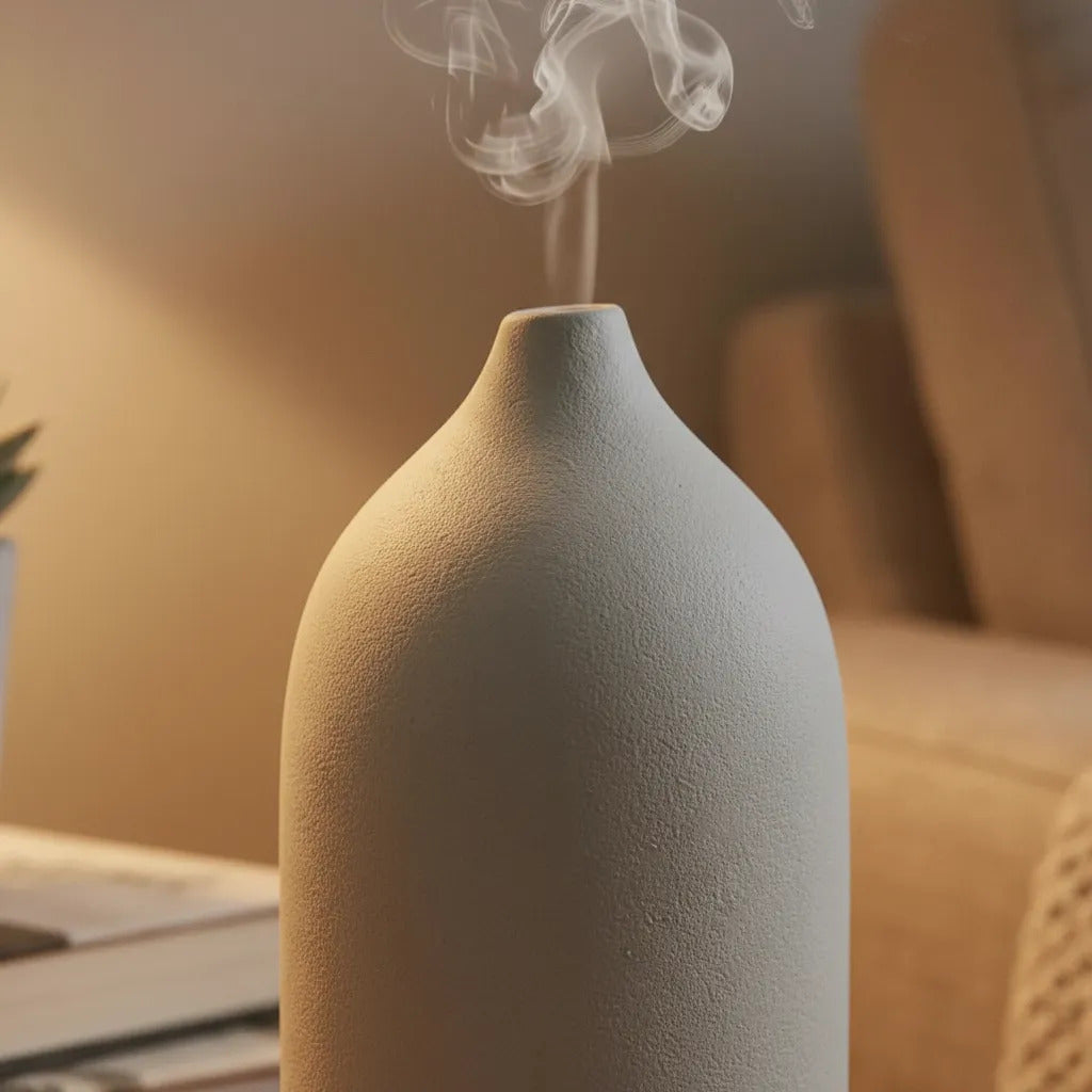 Humidificador Ceramica Difusor Usb Gris 100ml 18x9cm