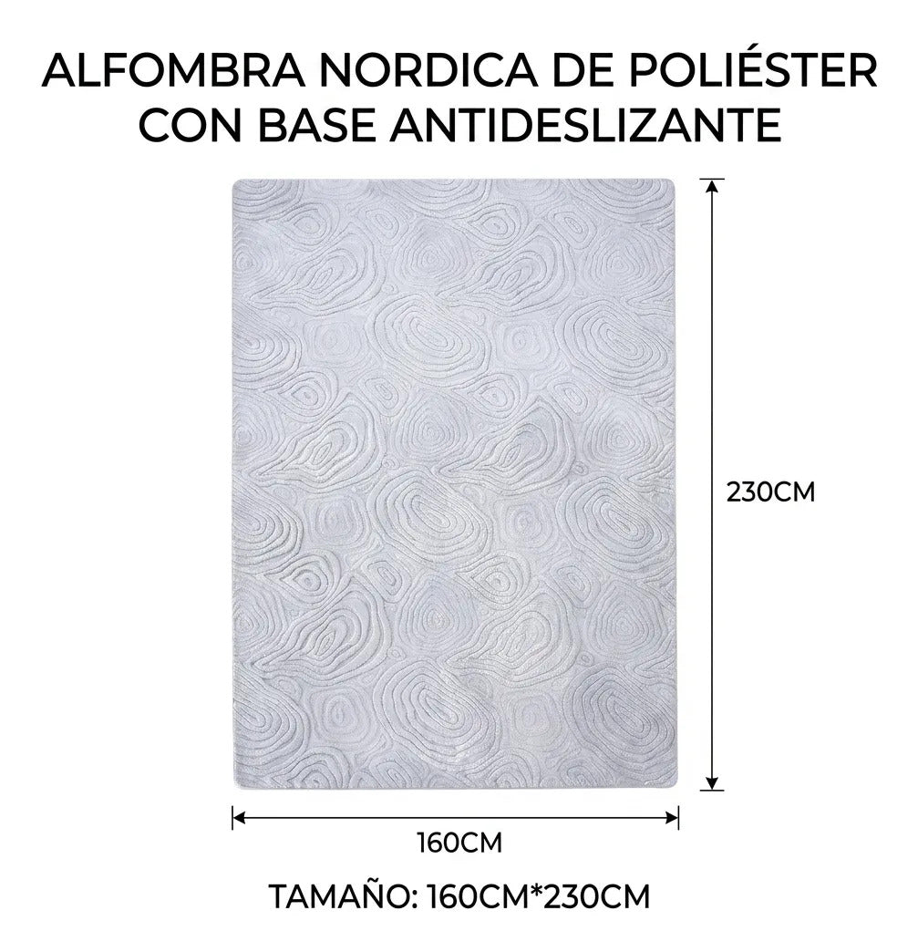 Alfombra Nordica Living 160x230 Antideslizante Poliester