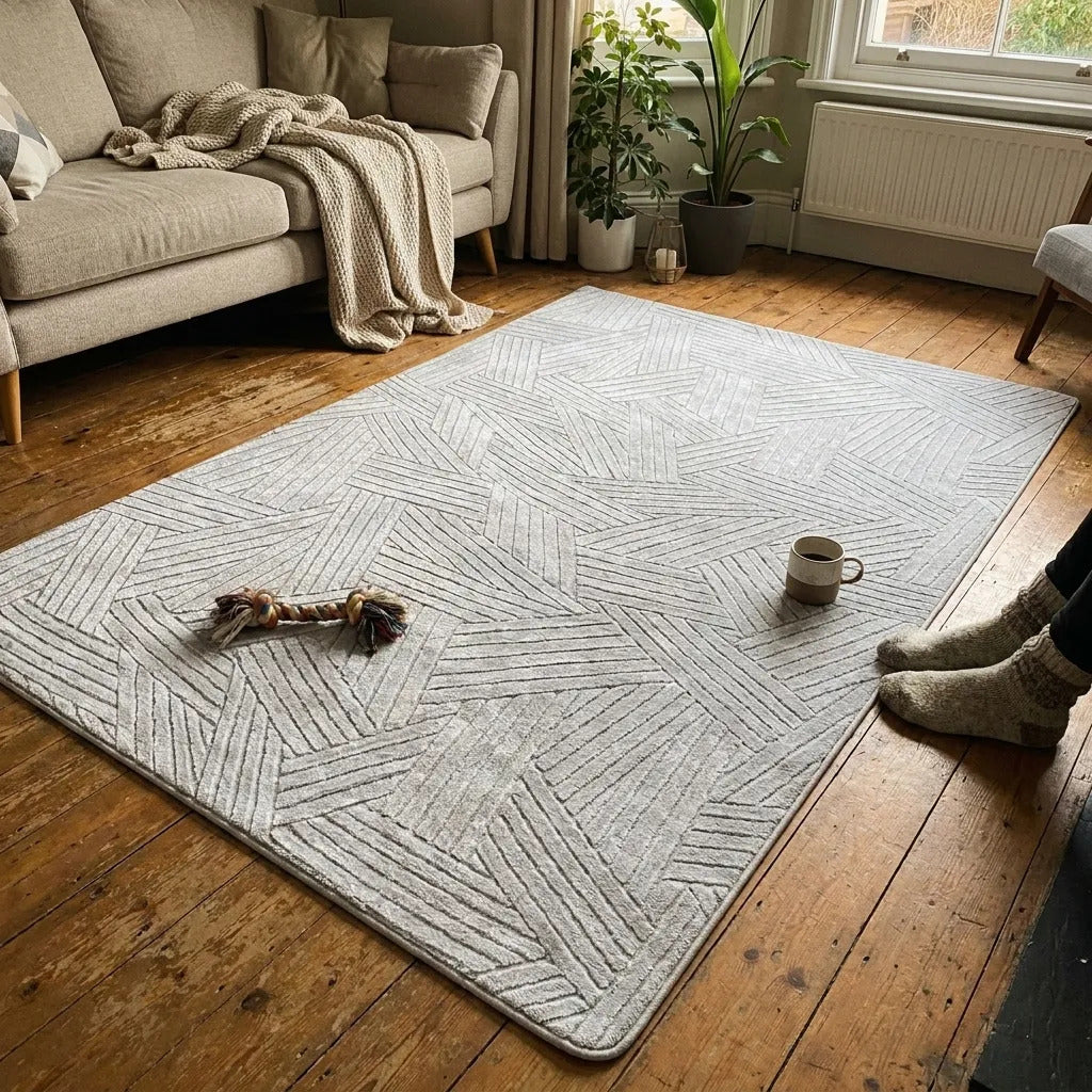 Alfombra Nórdica Living 160x230 Antideslizante Poliéster