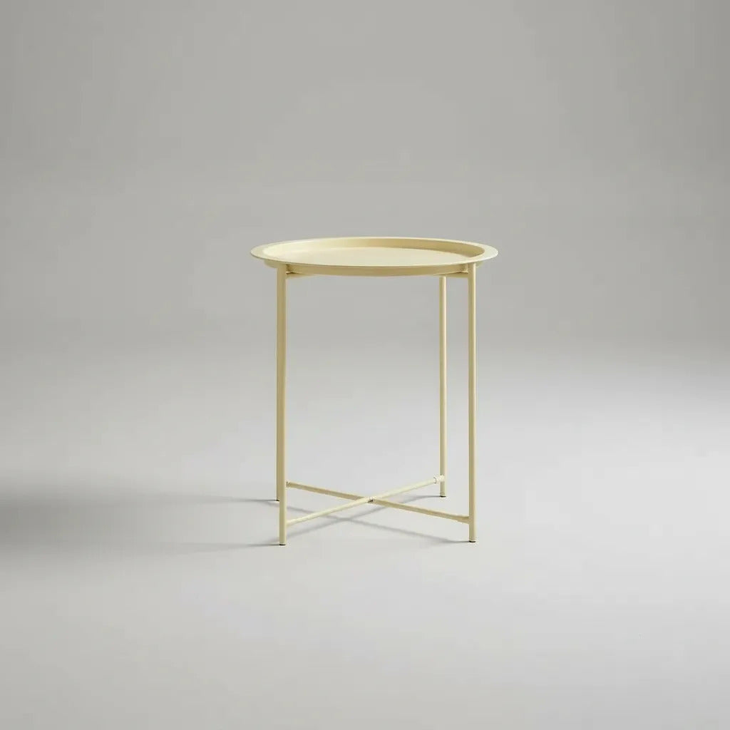 Mesa Ratona De Hierro Amarilla Desmontable 50x47