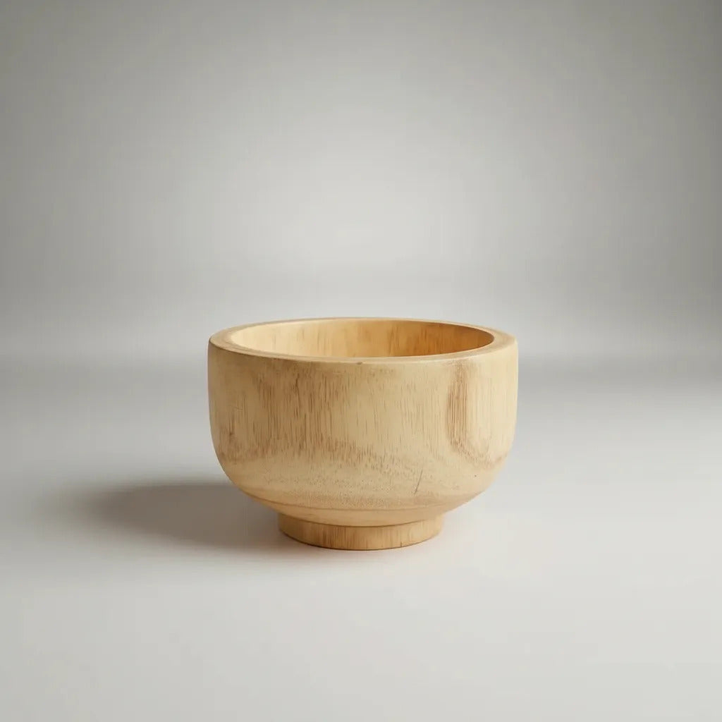 Cuenco Ensaladera Madera Kiri Artesanal Natural 21x12 Cm