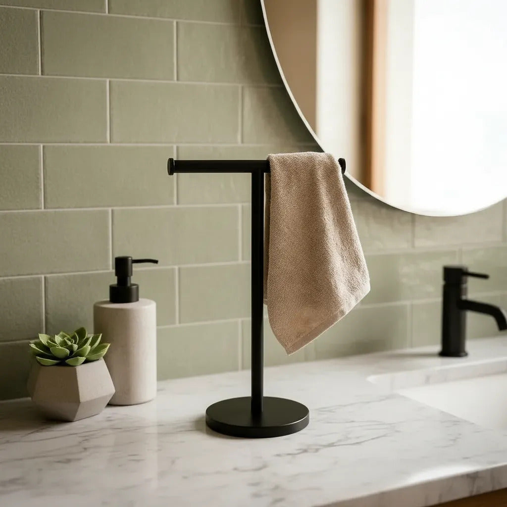 Toallero De Hierro Soporte Multiuso Baño Pared 95x28,5 Cm