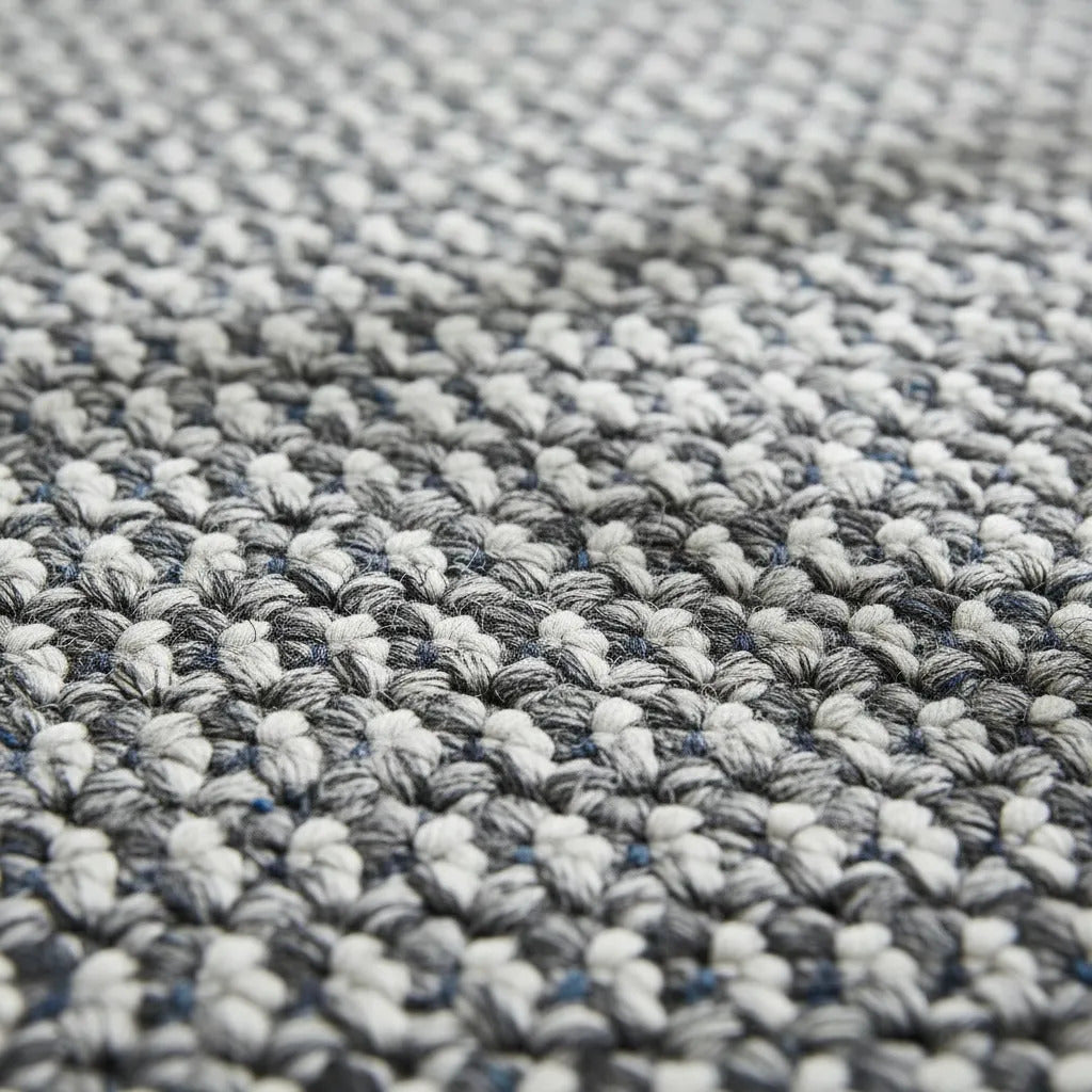 Alfombra Simil Yute Gris 90x60 Cm Decorativa Moderna