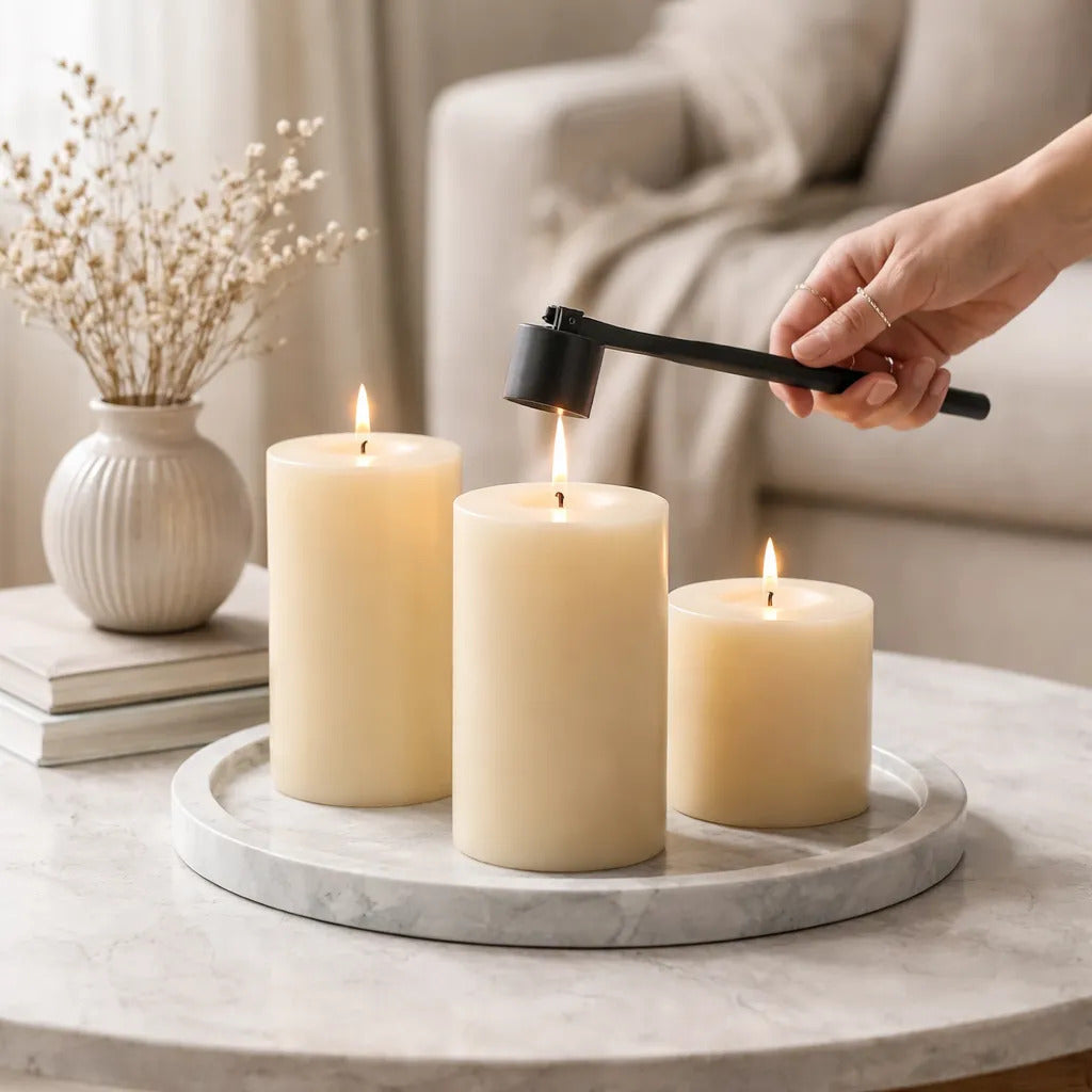 Apaga Velas Hierro Negro Mate Minimalista 16.5 Cm Largo
