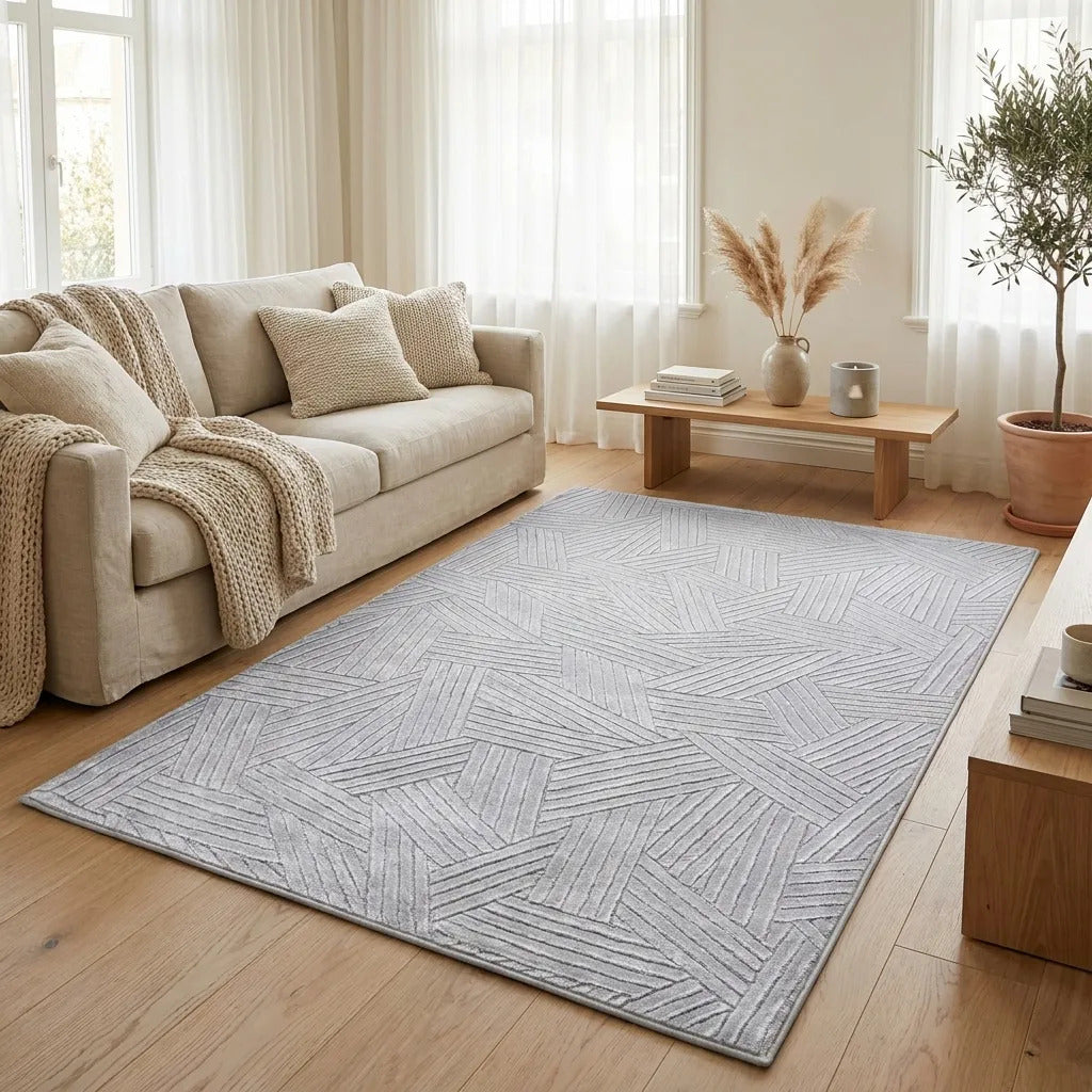Alfombra Nórdica Living 160x230 Antideslizante Poliéster