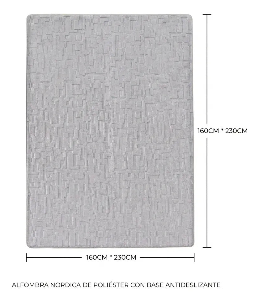 Alfombra Nordica Living 160x230 Antideslizante Poliester