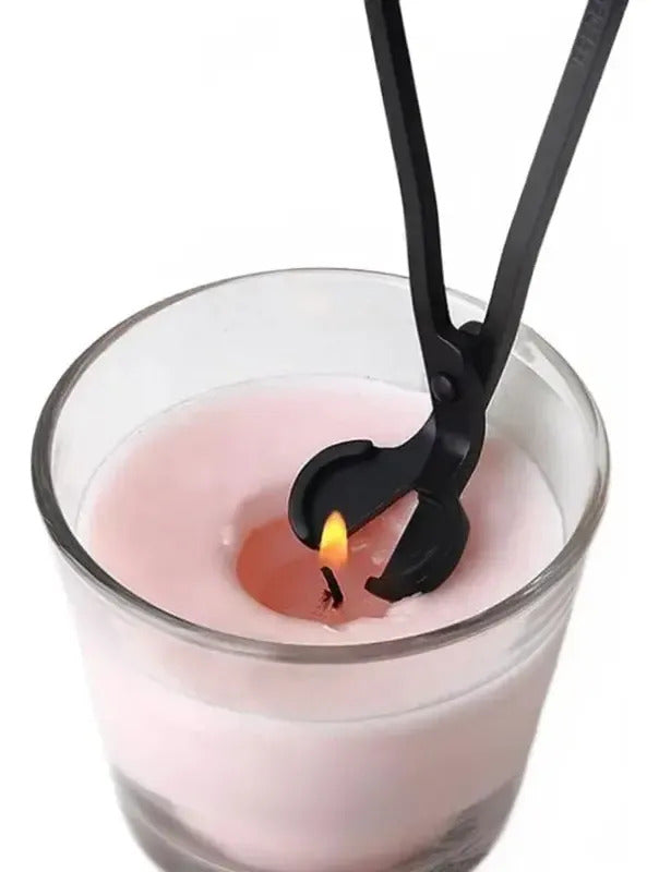 Tijera Corta Pabilos Velas Hierro Negra Mate 18.5cm