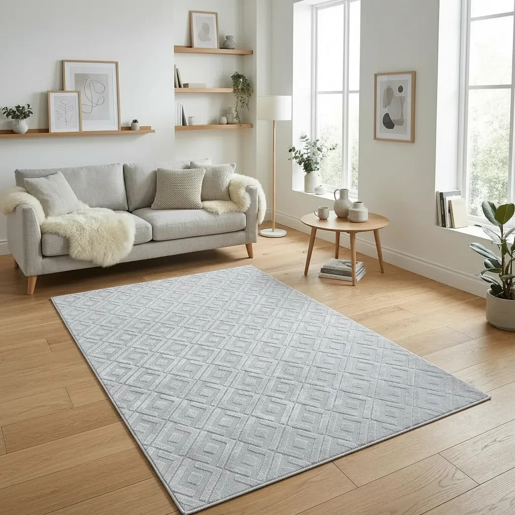 Alfombra Nórdica Living 160x230 Antideslizante Poliéster