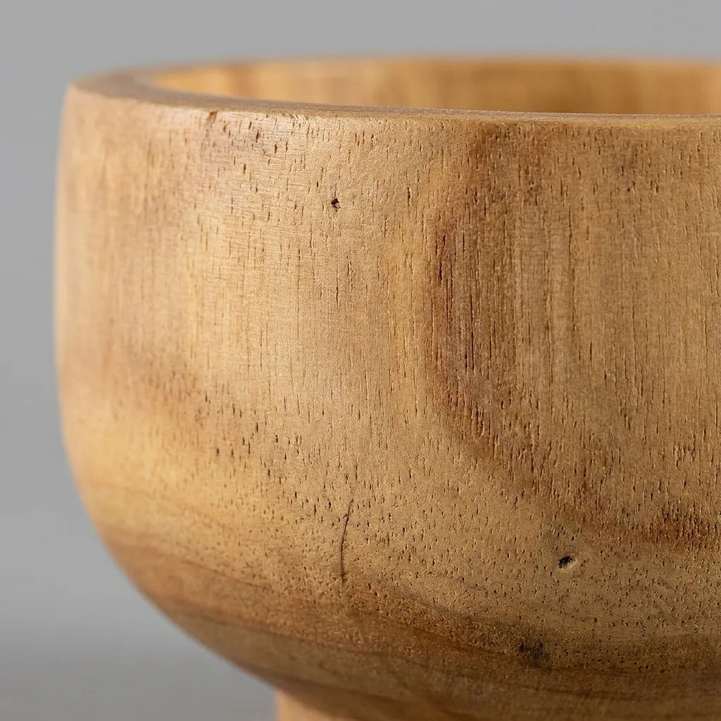 Cuenco Ensaladera Madera Kiri Artesanal Natural 21x12 Cm