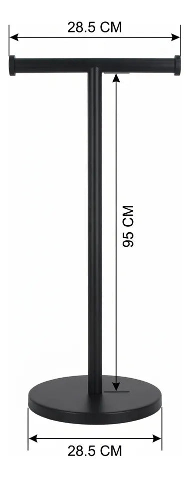 Toallero De Hierro Soporte Multiuso Baño Pared 95x28,5 Cm